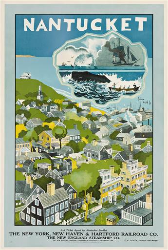 JOHN HELD, JR. (1889-1958). NANTUCKET. 1925. 41¾x28 inches, 106x71 cm.                                                                           